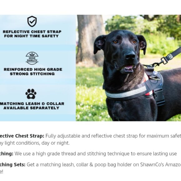 Aqua and Black Dog Harness - Picture 7 of 11